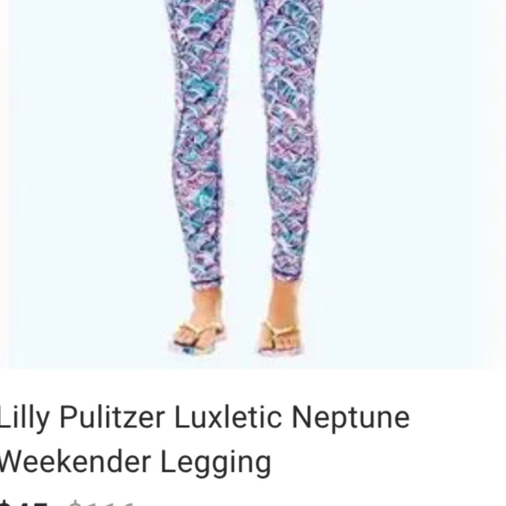 Lilly Pulitzer Luxletic Neptune Weekender Legging womens medium